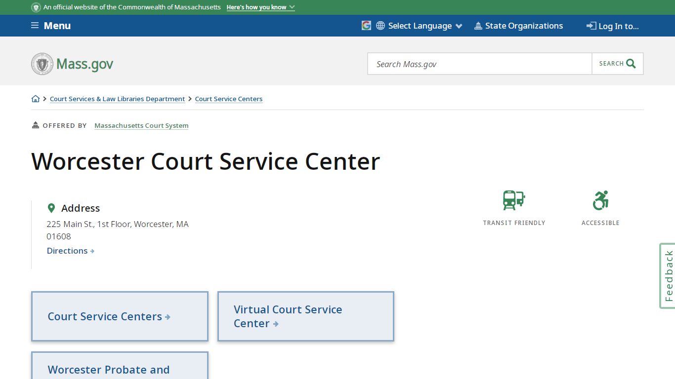 Worcester Court Service Center | Mass.gov