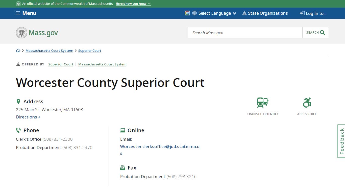 Worcester County Superior Court | Mass.gov